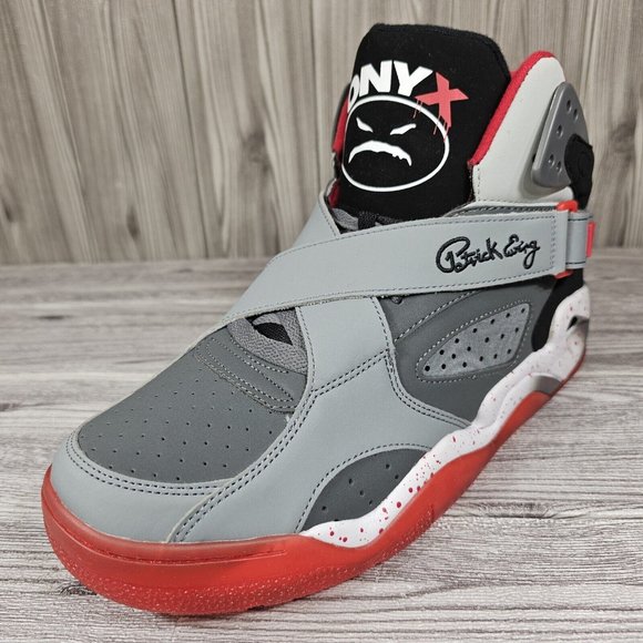 PATRICK EWING Rogue x ONYX Grey 3M Black Red Basketball Shoes Men's Size 9 NEW - Picture 11 of 16